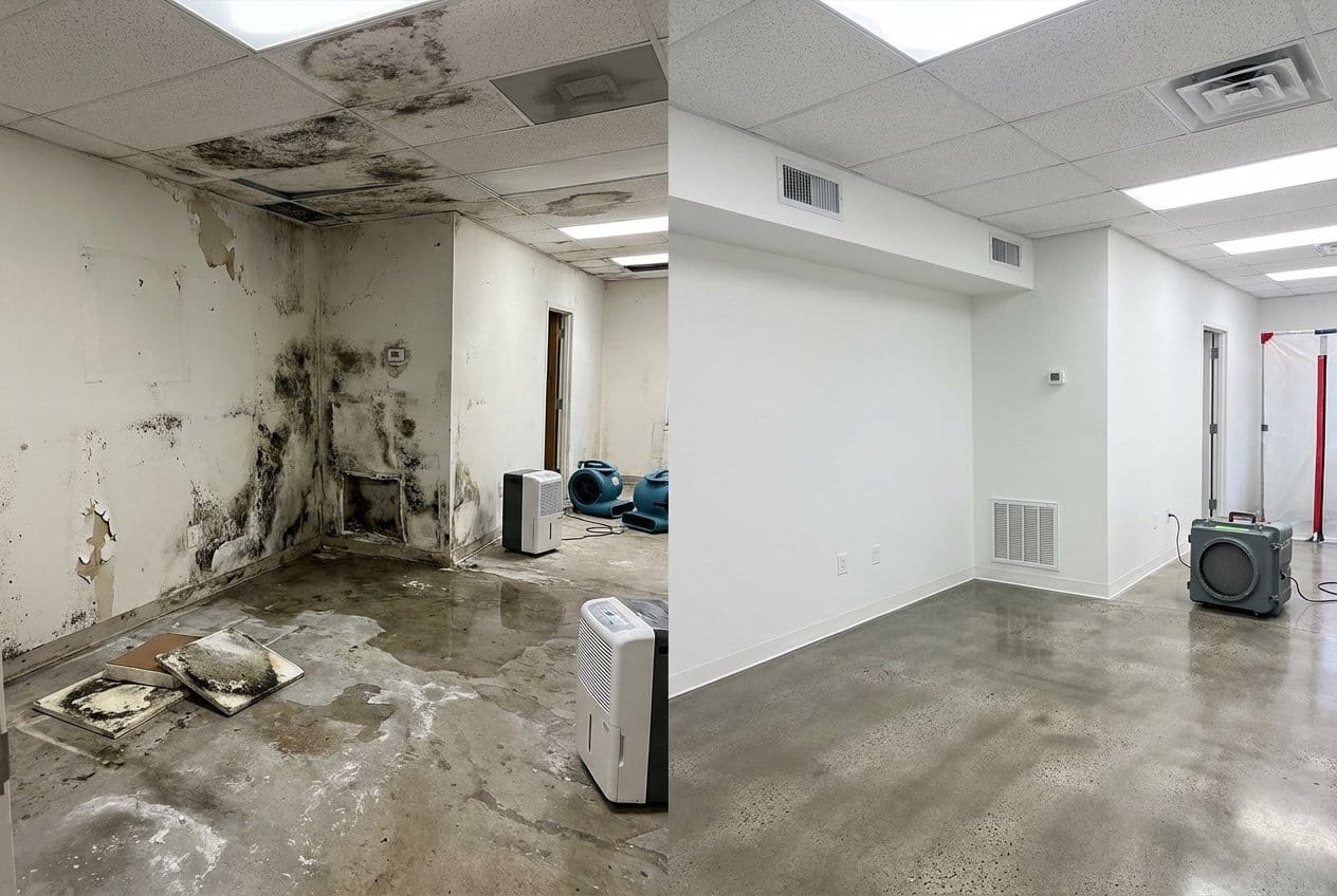 Bathroom & Kitchen Mold Removal restoration — commercial office space of commercial property in Bergenfield, NJ